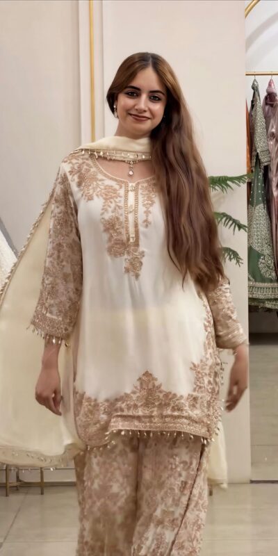 SR 1720 Off White Faux Georgette Salwar Suit with Mirror Work & Embroidery Work. Get it for ₹2549. Delivery 4-6 Working Days. Shop now. | Jump Suits, Salwar suit, Casual Suits, Creative suits, Designer Suits, Palazzo Suits, Party Wear Suits, Patiala Suits, Straight Suits