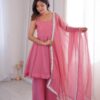 JF 046 Pink Crunchy Silk Salwar Suit Perfect for Wedding, Party, Sangeet, Anniversary, Housewarming Introductory Price ₹2999. Delivery 4-6 | Jump Suits, Salwar suit, Casual Suits, Creative suits, Designer Suits, Palazzo Suits, Party Wear Suits, Patiala Suits, Straight Suits