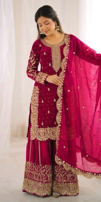ZSR 3167 Pink Fendy Silk Salwar Suitwith Embroidery Work & Lace Work. Now at just ₹2149. Delivery 4-6 Working Days. Shop now. | Jump Suits, Salwar suit, Casual Suits, Creative suits, Designer Suits, Palazzo Suits, Party Wear Suits, Patiala Suits, Straight Suits