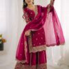 ZSR 3167 Pink Fendy Silk Salwar Suitwith Embroidery Work & Lace Work. Now at just ₹2149. Delivery 4-6 Working Days. Shop now. | Jump Suits, Salwar suit, Casual Suits, Creative suits, Designer Suits, Palazzo Suits, Party Wear Suits, Patiala Suits, Straight Suits