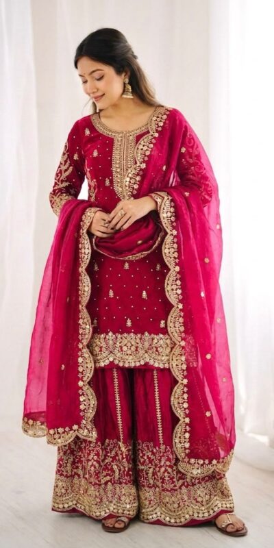 ZSR 3167 Pink Fendy Silk Salwar Suitwith Embroidery Work & Lace Work. Now at just ₹2149. Delivery 4-6 Working Days. Shop now. | Jump Suits, Salwar suit, Casual Suits, Creative suits, Designer Suits, Palazzo Suits, Party Wear Suits, Patiala Suits, Straight Suits