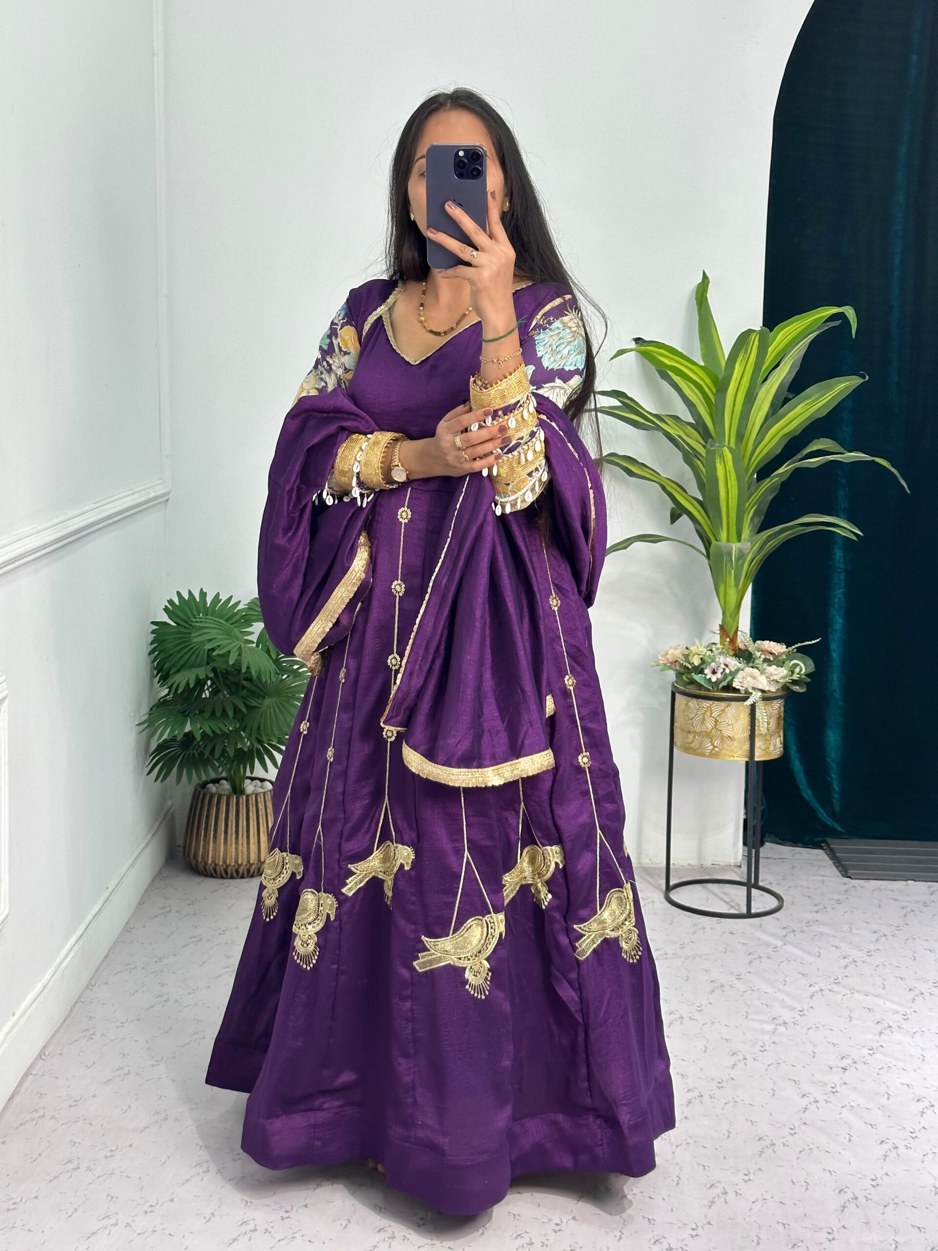 ST 1039 in Purple Blooming Vichitra Zari Work & Embroidery Work Gown . Festive Deal ₹2399. Delivery 4-6 Working Days. Shop now. | Gowns, Bollywood Gowns, Creative Gowns, Designer Gowns, Embroidered Gowns, Party Wear Gowns