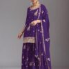 FC 2120 Purple Color chinon Print Silk with Dall Crepe Sharara Suit Wedding, Party, Festive, Events Etc.  Expected Delivery 4-6 Working Days @2399/- | Jump Suits, Salwar suit, Casual Suits, Creative suits, Designer Suits, Palazzo Suits, Party Wear Suits, Patiala Suits, Straight Suits