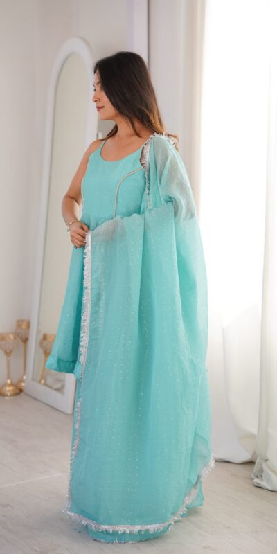 JF 046 Sky Blue Crunchy Silk Salwar Suit Perfect for Wedding, Party, Sangeet, Anniversary, Housewarming Introductory Price ₹2999. Delivery 4-6 | Jump Suits, Salwar suit, Casual Suits, Creative suits, Designer Suits, Palazzo Suits, Party Wear Suits, Patiala Suits, Straight Suits