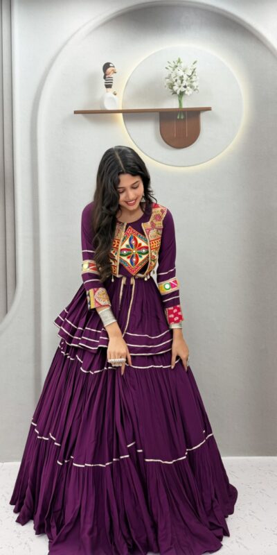 Ram 120 Wine in Pure Cotton Mirror Work & Gamthi Work Lehenga Choli . Exclusive Offer ₹3049. Delivery 4-6 Working Days. Shop now. | Lehenga, Bollywood Lehenga, Creative Lehenga, Designer Lehenga, Embroidered Lehenga, Party Wear Lehenga