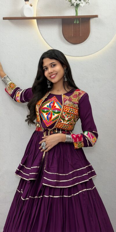 Ram 120 Wine in Pure Cotton Mirror Work & Gamthi Work Lehenga Choli . Exclusive Offer ₹3049. Delivery 4-6 Working Days. Shop now. | Lehenga, Bollywood Lehenga, Creative Lehenga, Designer Lehenga, Embroidered Lehenga, Party Wear Lehenga