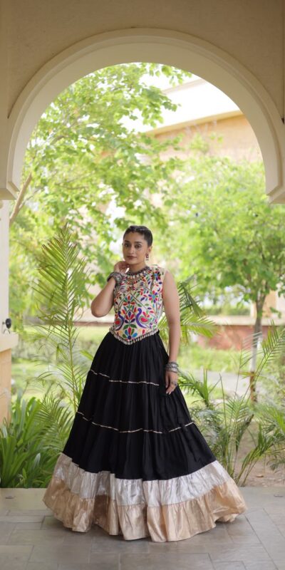 KA 5071 Black Rayon Embroidery Work & Cowrie Work Lehenga Choli . Grab it for ₹2849. Delivery 4-6 Working Days. Shop now. | Lehenga, Bollywood Lehenga, Creative Lehenga, Designer Lehenga, Embroidered Lehenga, Party Wear Lehenga