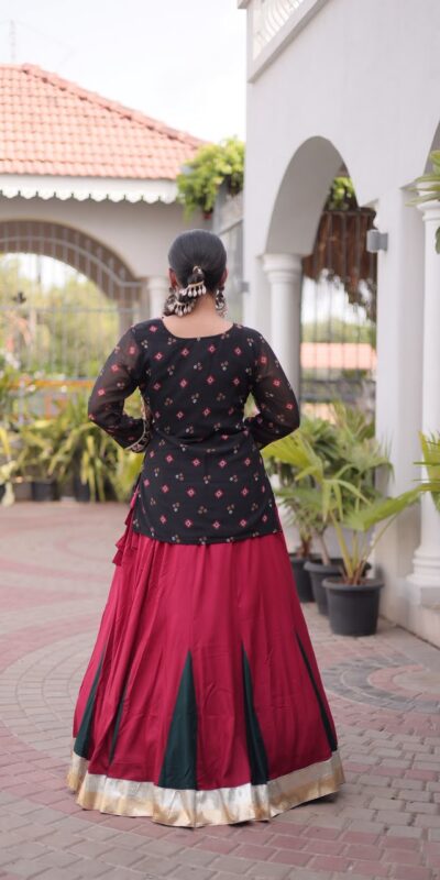 KA 5076 Black Rayon Embroidery Work & Cowrie Work Lehenga Choli . Grab it for ₹2749. Delivery 4-6 Working Days. Shop now. | Lehenga, Bollywood Lehenga, Creative Lehenga, Designer Lehenga, Embroidered Lehenga, Party Wear Lehenga