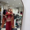 Aglow Maroon French Crep Silk Sequence Work Salwar Suit
