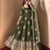 Fancy Mehendi Fendy Silk Sequins Work Gown