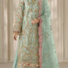 Fancy Sea Green Chiffon Sequins Work Salwar Suit