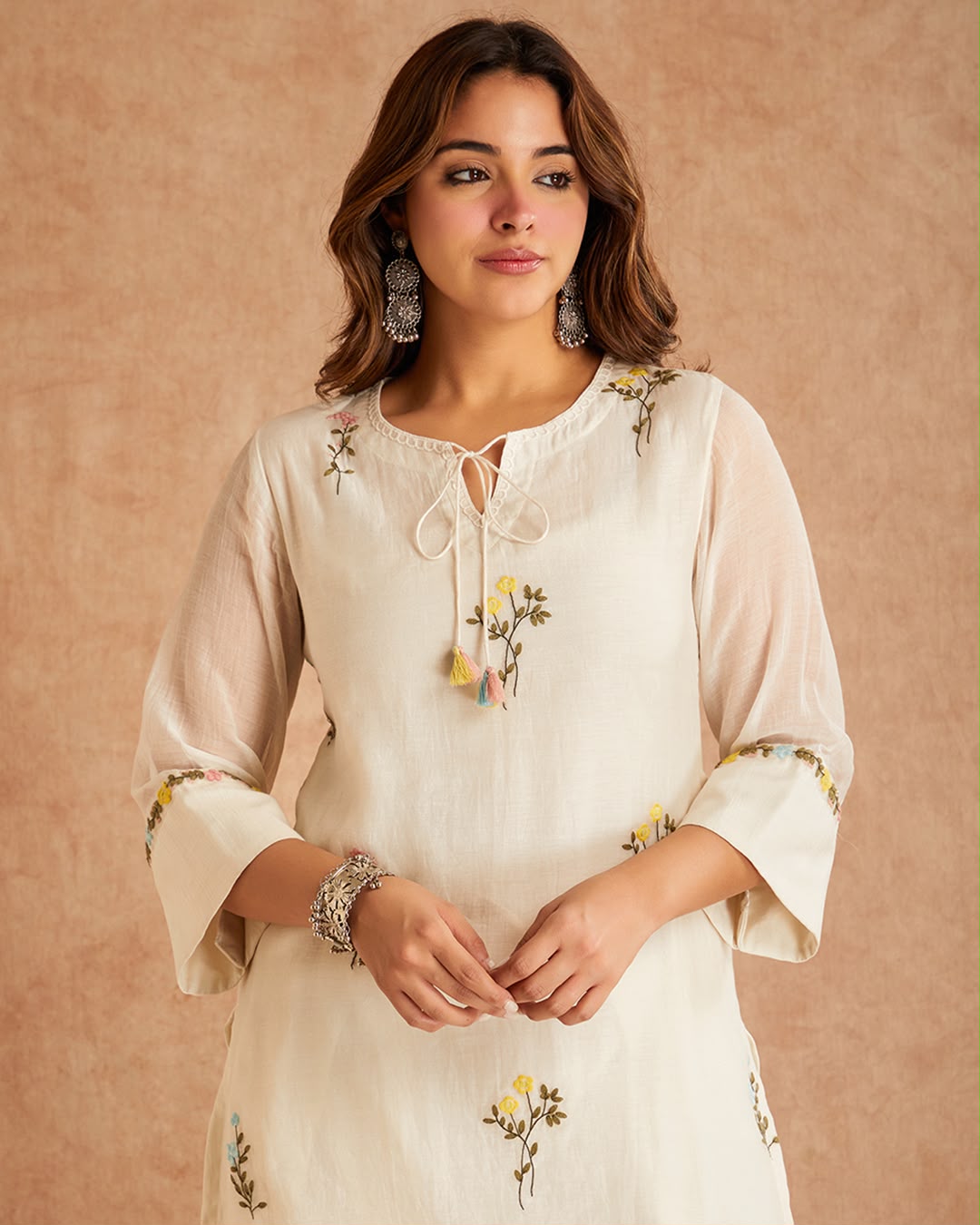 Fancy White Cotton Silk Digital Print Work Salwar Suit .