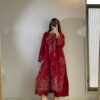 Graceful Red Mul Chanderi Embroidery Work Salwar Suit