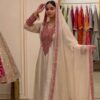 Nice Pink Soft Organza Embroider Work Salwar Suit