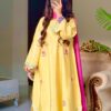 Pretty Yellow Ho Silk Sequins Work Salwar Suit