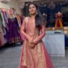 Shiny Peach Salsa Fancy Lace Work Lehenga Choli