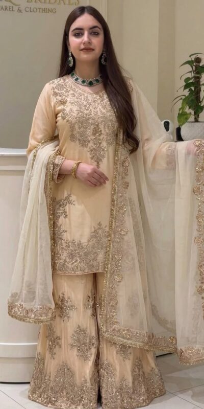Super Blue Natural Silk Sequins Work Salwar Suit