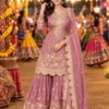 Super Pink Salsa Crash Sequins Work Salwar Suit