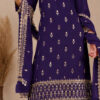 Super Purple Blooming ⁠Georgette Sequins Work Salwar Suit