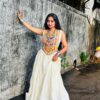 Trendy White Rayon Embroider Work Lehenga Choli