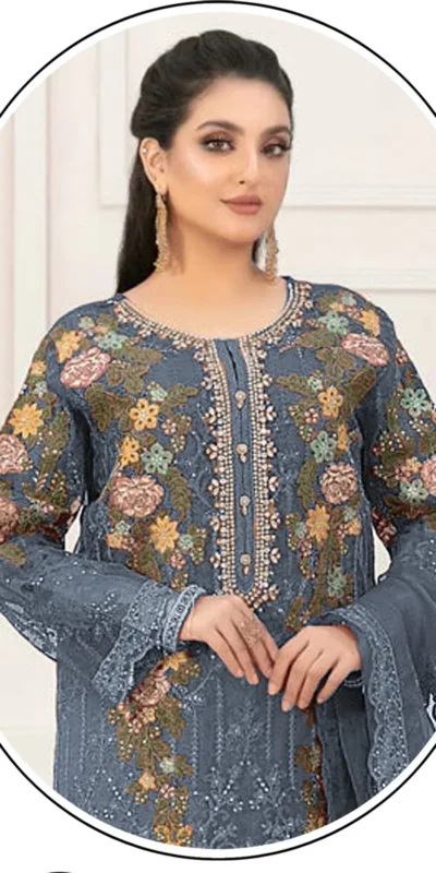 FC 5241 Blue Crunchy Silk Salwar Suit Perfect for Wedding, Party, Sangeet, Anniversary, Housewarming Introductory Price ₹2799. Delivery 4-6 | Jump Suits, Salwar suit, Casual Suits, Creative suits, Designer Suits, Palazzo Suits, Party Wear Suits, Patiala Suits, Straight Suits