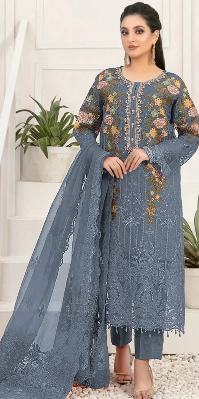 FC 5241 Blue Crunchy Silk Salwar Suit Perfect for Wedding, Party, Sangeet, Anniversary, Housewarming Introductory Price ₹2799. Delivery 4-6 | Jump Suits, Salwar suit, Casual Suits, Creative suits, Designer Suits, Palazzo Suits, Party Wear Suits, Patiala Suits, Straight Suits