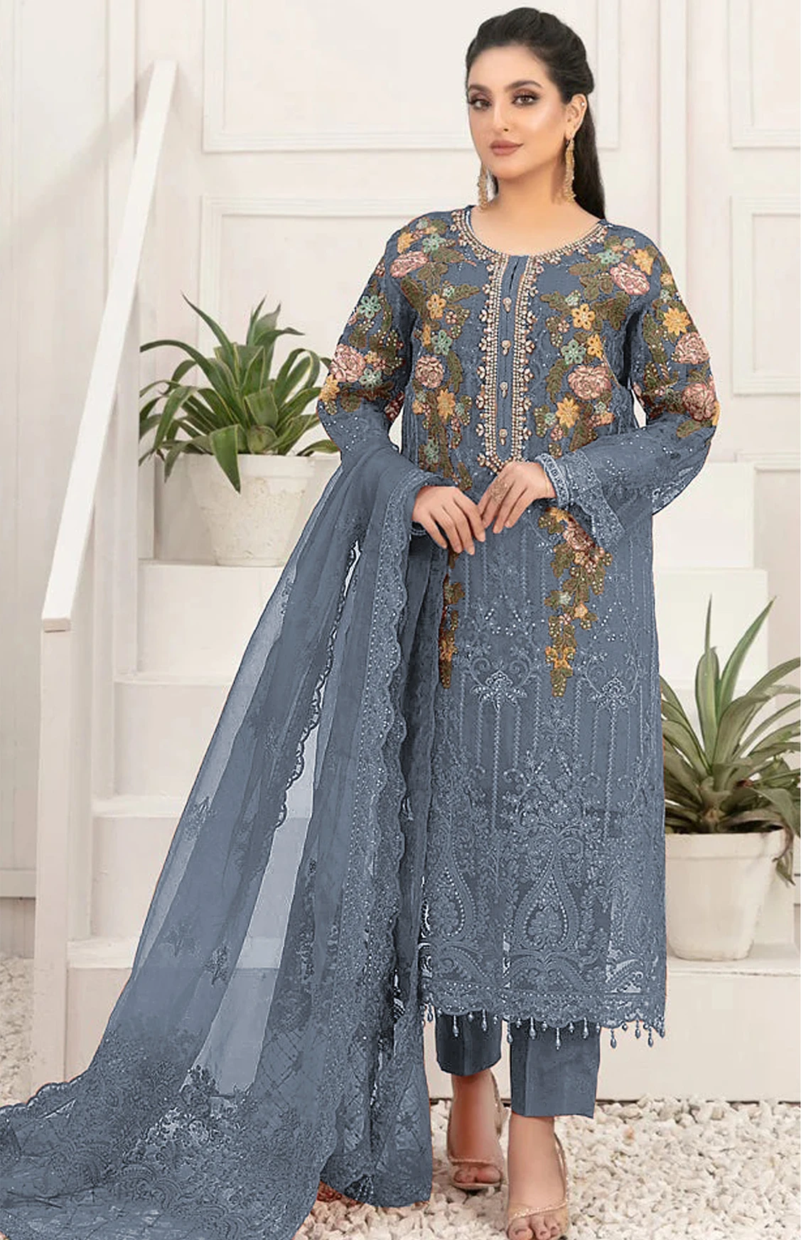 FC 5241 Blue Crunchy Silk Salwar Suit Perfect for Wedding, Party, Sangeet, Anniversary, Housewarming Introductory Price ₹2799. Delivery 4-6 | Jump Suits, Salwar suit, Casual Suits, Creative suits, Designer Suits, Palazzo Suits, Party Wear Suits, Patiala Suits, Straight Suits