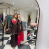Aglow Wine French Crep Silk Mirror Work Salwar Suit