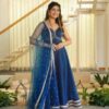 KD 1644 Blue Fendy Silk Gown with Embroidery Work & Sequins Work. Special Price ₹2849. Delivery 4-6 Working Days. Shop now. | Gowns, Bollywood Gowns, Creative Gowns, Designer Gowns, Embroidered Gowns, Party Wear Gowns