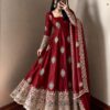 SRK 5372 Maroon Fendy Silk Gown with Embroidery Work & Sequins Work. Special Price ₹2799. Delivery 4-6 Working Days. Shop now. | Gowns, Bollywood Gowns, Creative Gowns, Designer Gowns, Embroidered Gowns, Party Wear Gowns