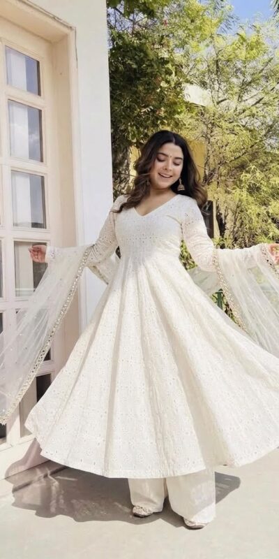 NSR 919 White Cotton Silk Digital Print & Embroidery Work Salwar Suit . Festive Deal ₹2399. Delivery 4-6 Working Days. Shop now. | Jump Suits, Salwar suit, Casual Suits, Creative suits, Designer Suits, Palazzo Suits, Party Wear Suits, Patiala Suits, Straight Suits