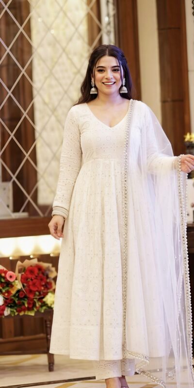 NSR 919 White Cotton Silk Digital Print & Embroidery Work Salwar Suit . Festive Deal ₹2399. Delivery 4-6 Working Days. Shop now. | Jump Suits, Salwar suit, Casual Suits, Creative suits, Designer Suits, Palazzo Suits, Party Wear Suits, Patiala Suits, Straight Suits