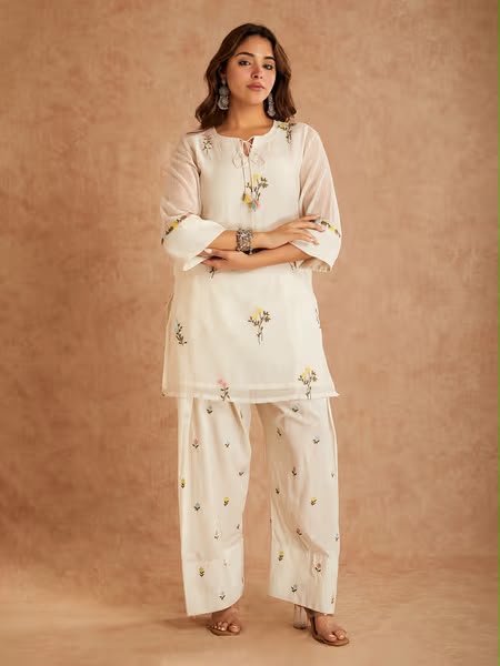MF 513 in White Cotton Silk Digital Print & Embroidery Work Salwar Suit . Festive Deal ₹2149. Delivery 4-6 Working Days. Shop now. | Jump Suits, Salwar suit, Casual Suits, Creative suits, Designer Suits, Palazzo Suits, Party Wear Suits, Patiala Suits, Straight Suits