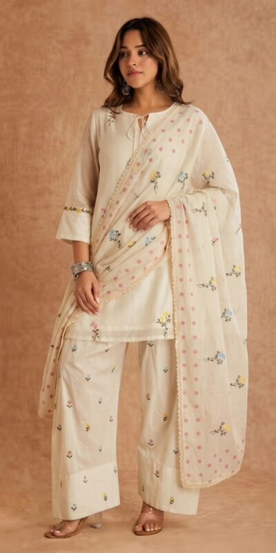MF 513 in White Cotton Silk Digital Print & Embroidery Work Salwar Suit . Festive Deal ₹2149. Delivery 4-6 Working Days. Shop now. | Jump Suits, Salwar suit, Casual Suits, Creative suits, Designer Suits, Palazzo Suits, Party Wear Suits, Patiala Suits, Straight Suits