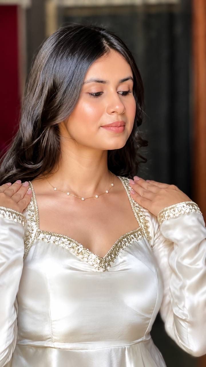 SSR 551 White Upada Silk Gown Perfect for Wedding, Party, Onam, Housewarming, Durga Puja –. Grab it for ₹2399. Delivery 4-6 Working Days. Shop now. | Gowns, Bollywood Gowns, Creative Gowns, Designer Gowns, Embroidered Gowns, Party Wear Gowns