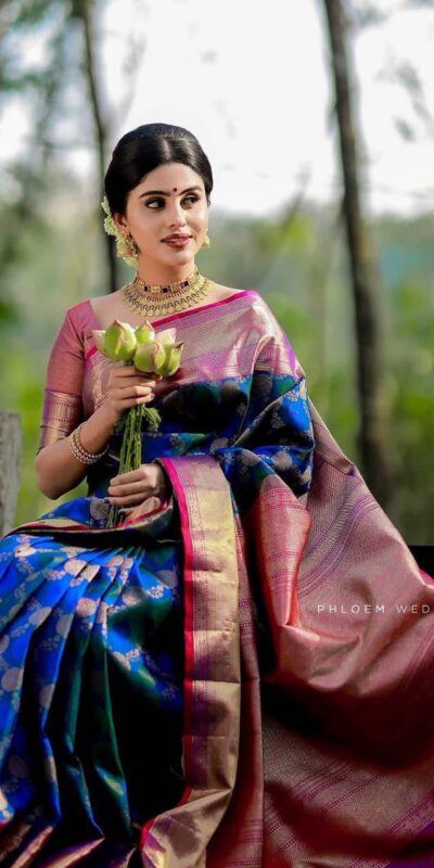 KPR 113 Royal Blue Soft Lichi Silk Saree with Lace Work & Lace Border. Introductory Price ₹1649. Delivery 4-6 Working Days. Shop now. | Sarees, Bollywood Sarees, Creative Sarees, Designer Sarees, Embroidered Sarees, Ethnic Saree, Modern Digital sarees, Party Wear Sarees