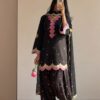 BE 490 Black Mul Chanderi Salwar Suit with Embroidery Work & Sequins Work. Festive Deal ₹2399. Delivery 4-6 Working Days. Shop nowp | Jump Suits, Salwar suit, Casual Suits, Creative suits, Designer Suits, Palazzo Suits, Party Wear Suits, Patiala Suits, Straight Suits