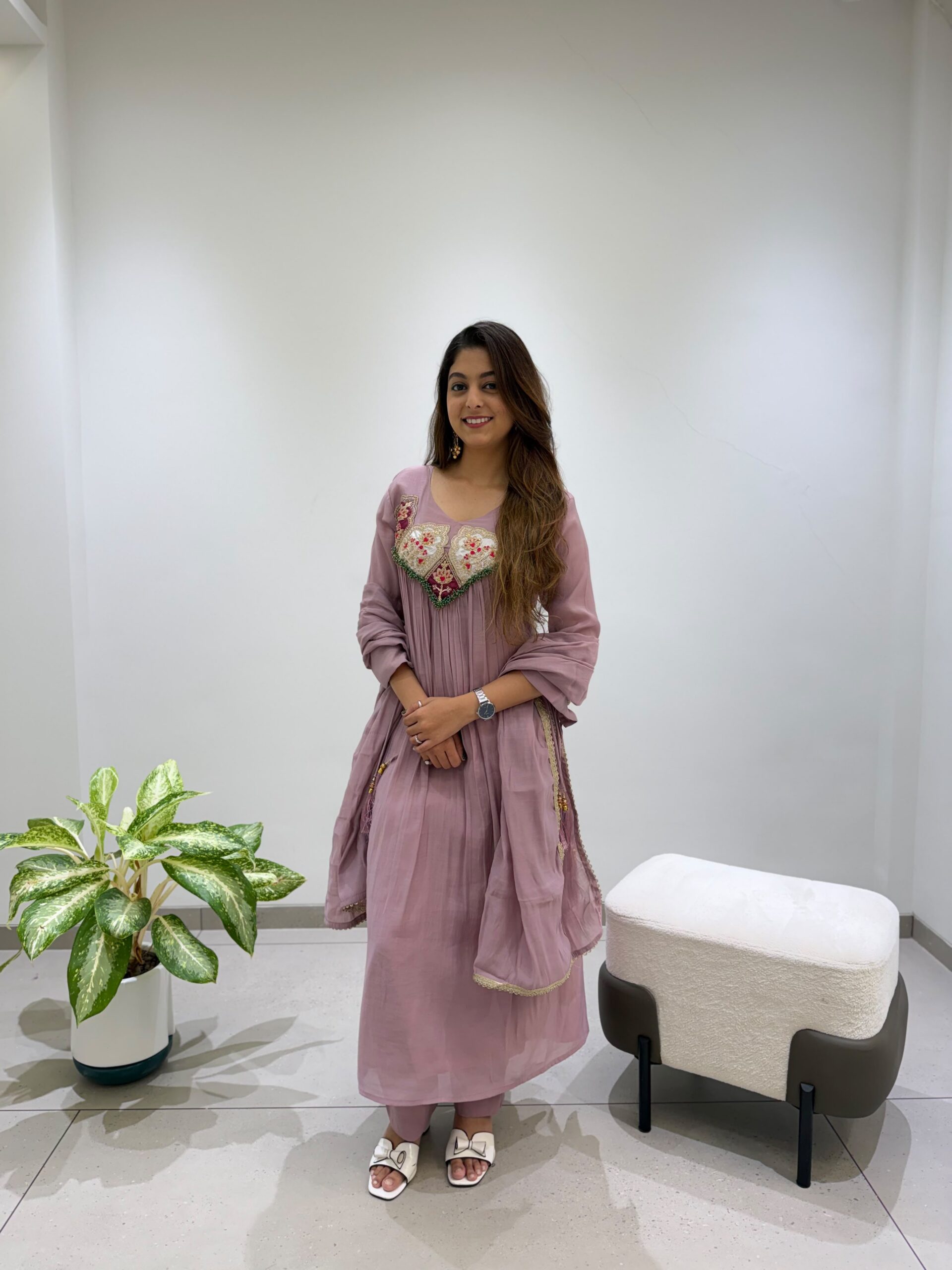 LG 2145 Lavender Mul Chanderi Salwar Suit with Embroidery Work & Sequins Work. Festive Deal ₹2799. Delivery 4-6 Working Days. Shop nowp | Jump Suits, Salwar suit, Casual Suits, Creative suits, Designer Suits, Palazzo Suits, Party Wear Suits, Patiala Suits, Straight Suits