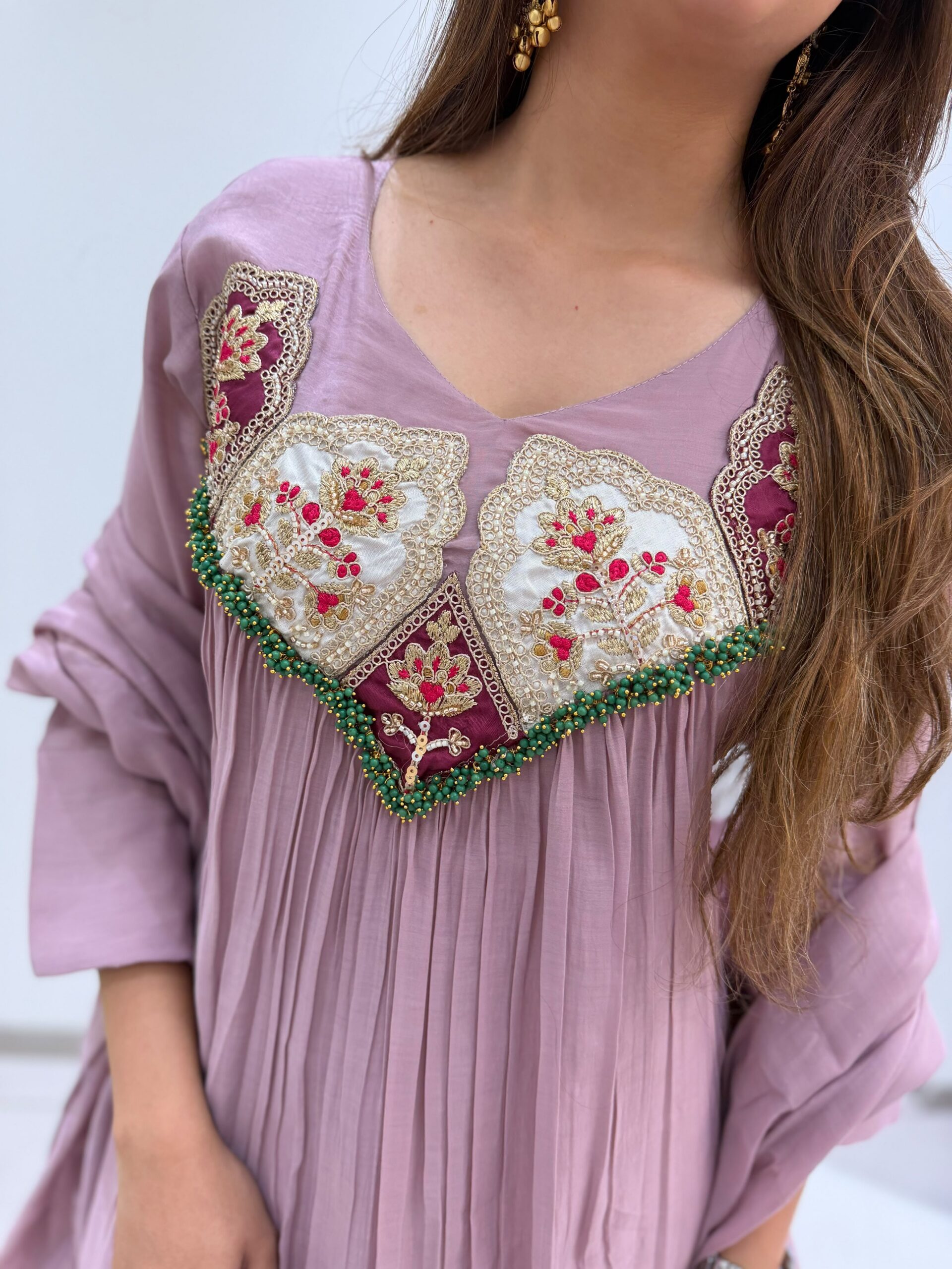 LG 2145 Lavender Mul Chanderi Salwar Suit with Embroidery Work & Sequins Work. Festive Deal ₹2799. Delivery 4-6 Working Days. Shop nowp | Jump Suits, Salwar suit, Casual Suits, Creative suits, Designer Suits, Palazzo Suits, Party Wear Suits, Patiala Suits, Straight Suits
