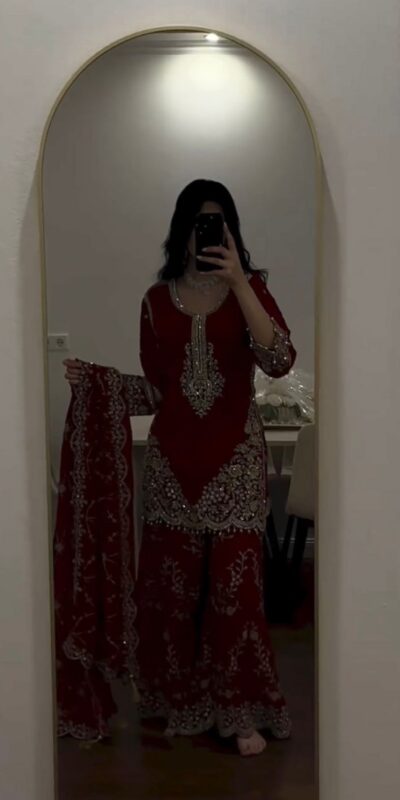 ZSR 3187 Maroon Faux Georgette Salwar Suit with Mirror Work & Embroidery Work. Get it for ₹2349. Delivery 4-6 Working Days. Shop now. | Jump Suits, Salwar suit, Casual Suits, Creative suits, Designer Suits, Palazzo Suits, Party Wear Suits, Patiala Suits, Straight Suits