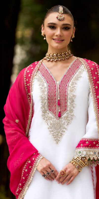 ZSR 3190 White Color Chinon Silk Embroidery Work Salwar Suit . Get it for ₹2349. Delivery 4-6 Working Days. Online Shop now. | Jump Suits, Salwar suit, Casual Suits, Creative suits, Designer Suits, Palazzo Suits, Party Wear Suits, Patiala Suits, Straight Suits