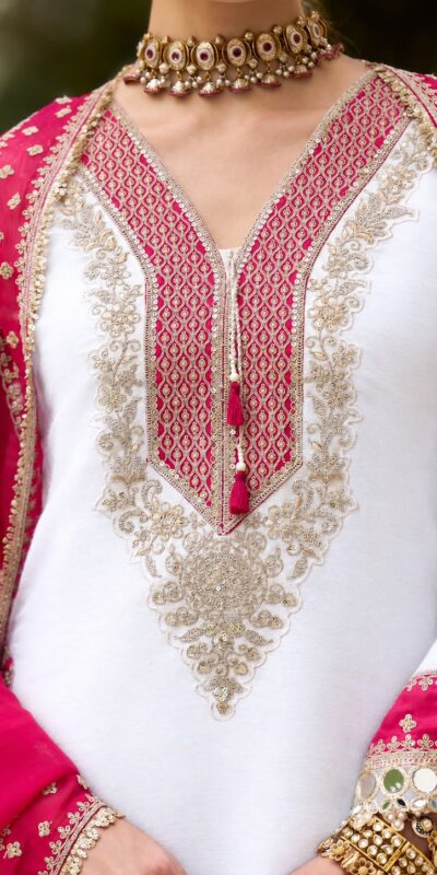 ZSR 3190 White Color Chinon Silk Embroidery Work Salwar Suit . Get it for ₹2349. Delivery 4-6 Working Days. Online Shop now. | Jump Suits, Salwar suit, Casual Suits, Creative suits, Designer Suits, Palazzo Suits, Party Wear Suits, Patiala Suits, Straight Suits