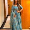 Pretty Rama Salsa Silk Thread Work Gown