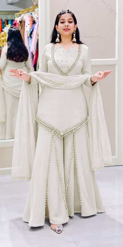 JF 054 White Color Roman Silk Salwar Suit with Embroidery Work. Available at ₹2399 only. Delivery 4-6 Working Days. Shop now. | Jump Suits, Salwar suit, Casual Suits, Creative suits, Designer Suits, Palazzo Suits, Party Wear Suits, Patiala Suits, Straight Suits