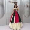PC 604 Black Khadi Cotton Lehenga Choli with Bandhej Print & Mirror Work. Festive Deal ₹3049. Delivery 4-6 Working Days. Shop now. | Lehenga, Bollywood Lehenga, Creative Lehenga, Designer Lehenga, Embroidered Lehenga, Party Wear Lehenga