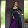 ND 5072 Purple Fendy Silk Gown with Embroidery Work & Sequins Work. Special Price ₹2849. Delivery 4-6 Working Days. Shop now. | Gowns, Bollywood Gowns, Creative Gowns, Designer Gowns, Embroidered Gowns, Party Wear Gowns