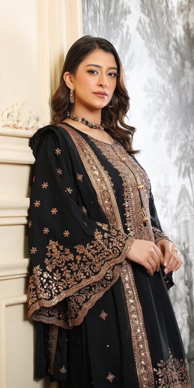 NSR 890 Black Fendy Silk Salwar Suitwith Embroidery Work & Lace Work. Now at just ₹2399. Delivery 4-6 Working Days. Shop now. | Jump Suits, Salwar suit, Casual Suits, Creative suits, Designer Suits, Palazzo Suits, Party Wear Suits, Patiala Suits, Straight Suits