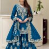 MT 1079 Blue Natural Silk Salwar Suit with Sequins Work & Embroidery Work. Special Price ₹2449. Delivery 4-6 Working Days. Shop now. | Jump Suits, Salwar suit, Casual Suits, Creative suits, Designer Suits, Palazzo Suits, Party Wear Suits, Patiala Suits, Straight Suits