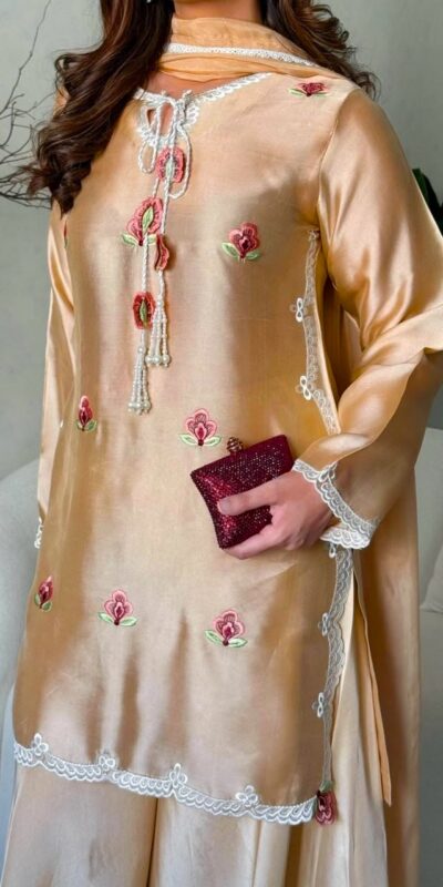 RTC 6080 Cream | Cream Japan Satin Salwar Suit with Embroidery Work & Thread Embroidery. Now at just ₹2299. Delivery 4-6 Working Days. Shop now. | Jump Suits, Salwar suit, Casual Suits, Creative suits, Designer Suits, Palazzo Suits, Party Wear Suits, Patiala Suits, Straight Suits