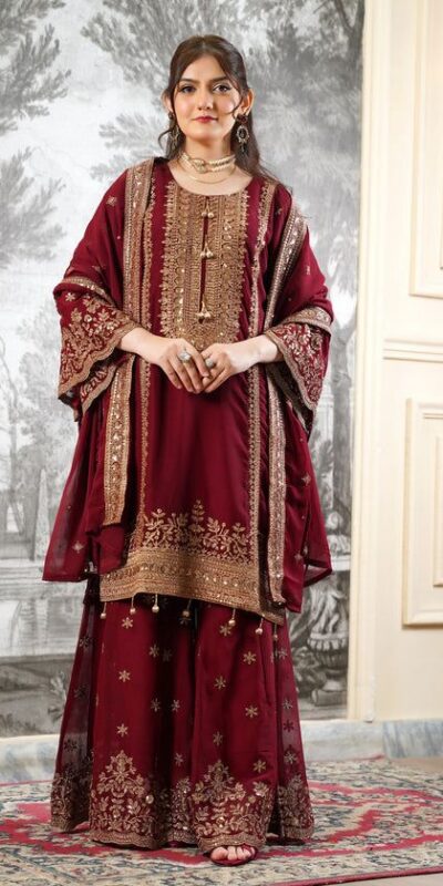 NSR 890 Maroon Fendy Silk Salwar Suitwith Embroidery Work & Lace Work. Now at just ₹2399. Delivery 4-6 Working Days. Shop now. | Jump Suits, Salwar suit, Casual Suits, Creative suits, Designer Suits, Palazzo Suits, Party Wear Suits, Patiala Suits, Straight Suits